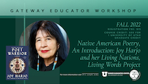 Native American Poetry, An Introduction: Joy Harjo and her Living Nations, Living Words project: click to enlarge